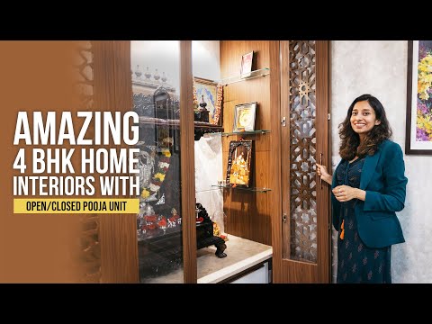 Stylish 4BHK Home Interior Design in Bangalore | 4BHK Bangalore Home Tour with Open Closed Puja Unit