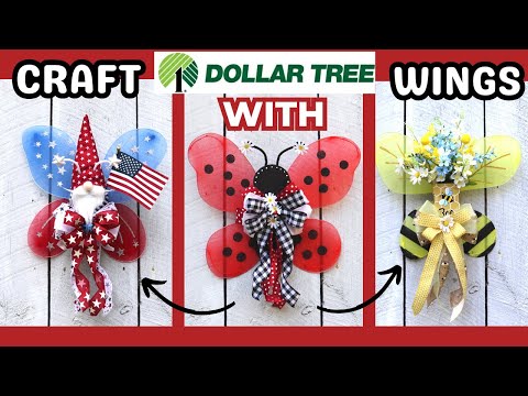*LOOK* NEW Dollar Tree BUTTERFLY 🐞 LADYBUG 🐝 BUMBLEBEE Wreath DIYs  |  Easy DIY HOME  DECOR Crafts
