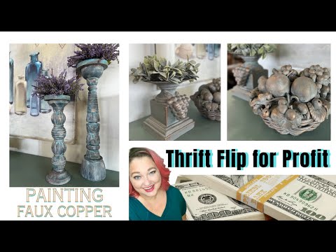 How to create a Copper Patina | DIY Home Decor Paint Techniques | Thrift Flipping Smalls for Profit